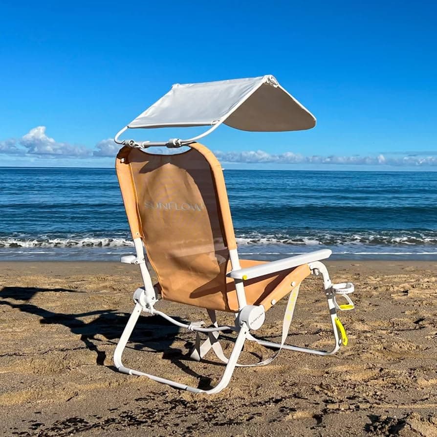 SUNFLOW Shore Thing Premium Beach Chair with Sun Shade