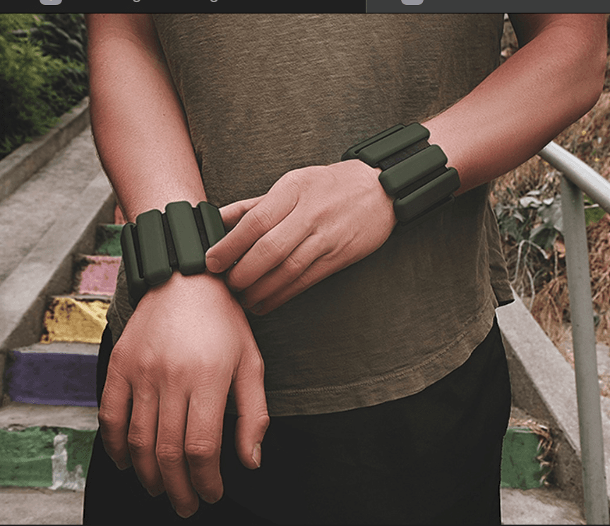 Bala Bangles Adjustable Wearable Wrist & Ankle Weights (2 lb Each)