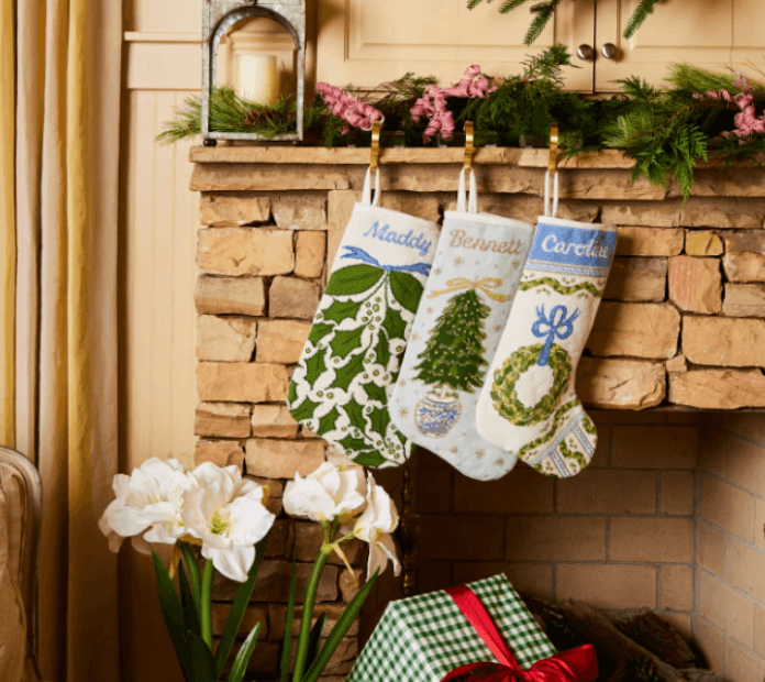 Bauble Stockings Needlepoint Christmas Stocking