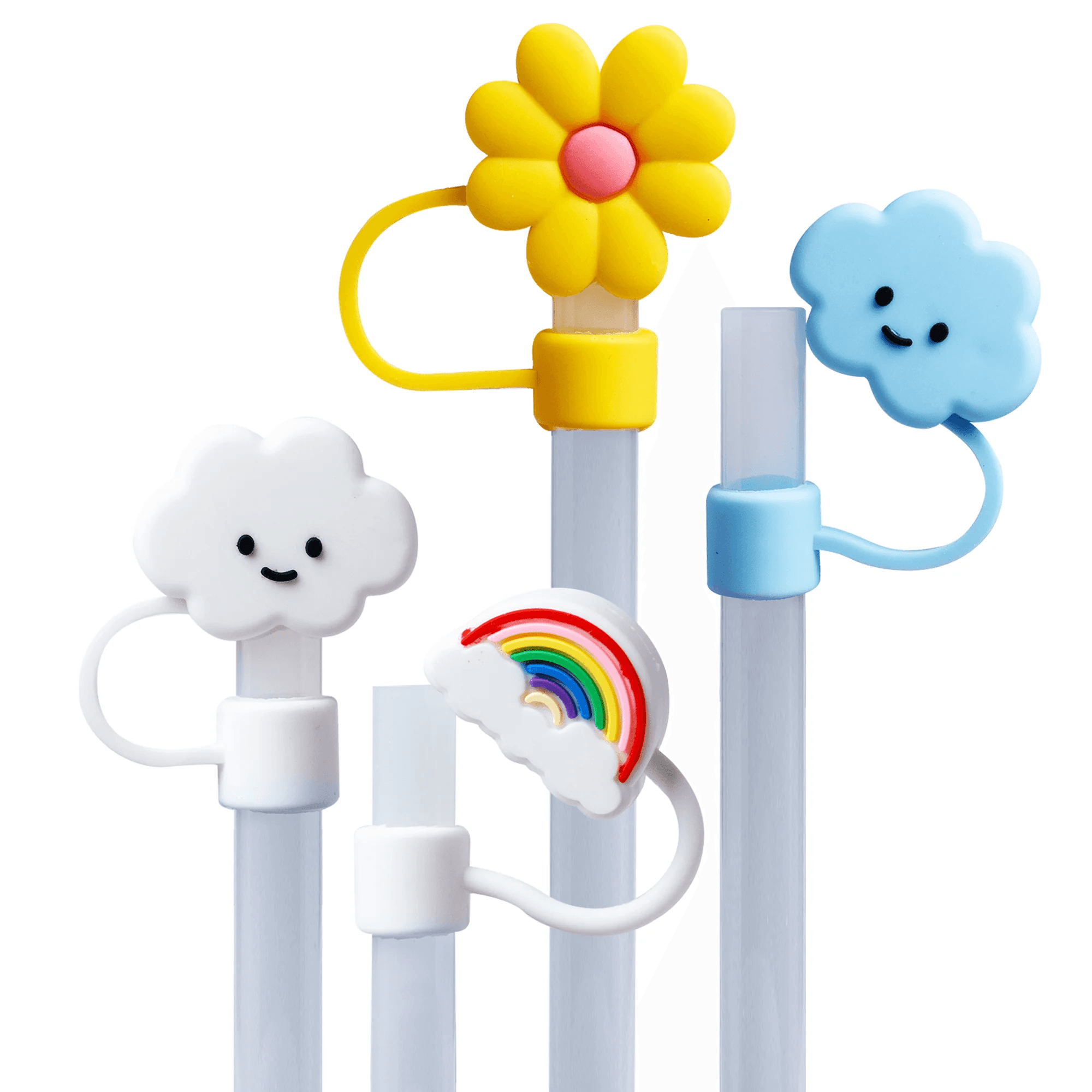 CharCharms Nature 4-Pack Straw Toppers