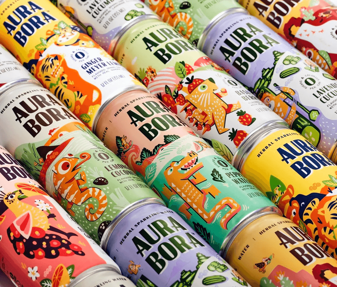 Aura Bora Herbal Sparkling Water Variety Pack